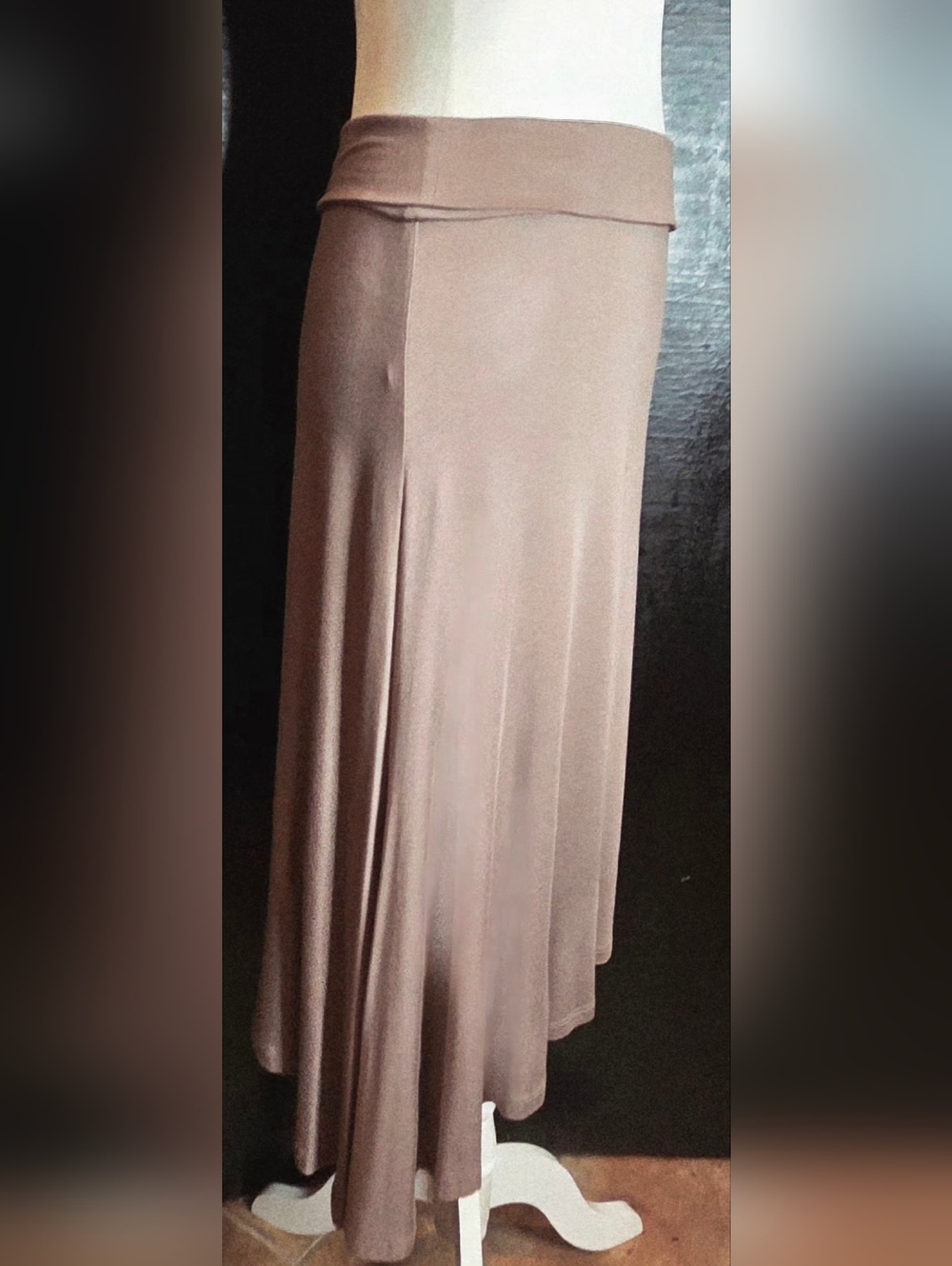 NWT Design History Nutmeg Foldover Sharkbite Maxi Skirt L - Picture 4 of 11